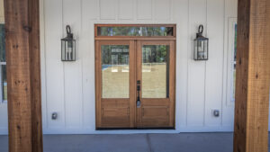 Front doors of an Armor Homes build.